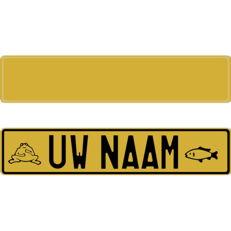 Funplaat Funplaat Goud - Op Naam 520 x 112