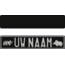 Funplaat Funplaat  Glossy zwart- Op Naam 520 x 112