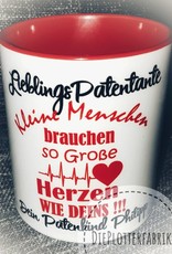 Tasse mit Foto und Spruch Patentante/Onkel,Oma oder Opa oder Tante.......