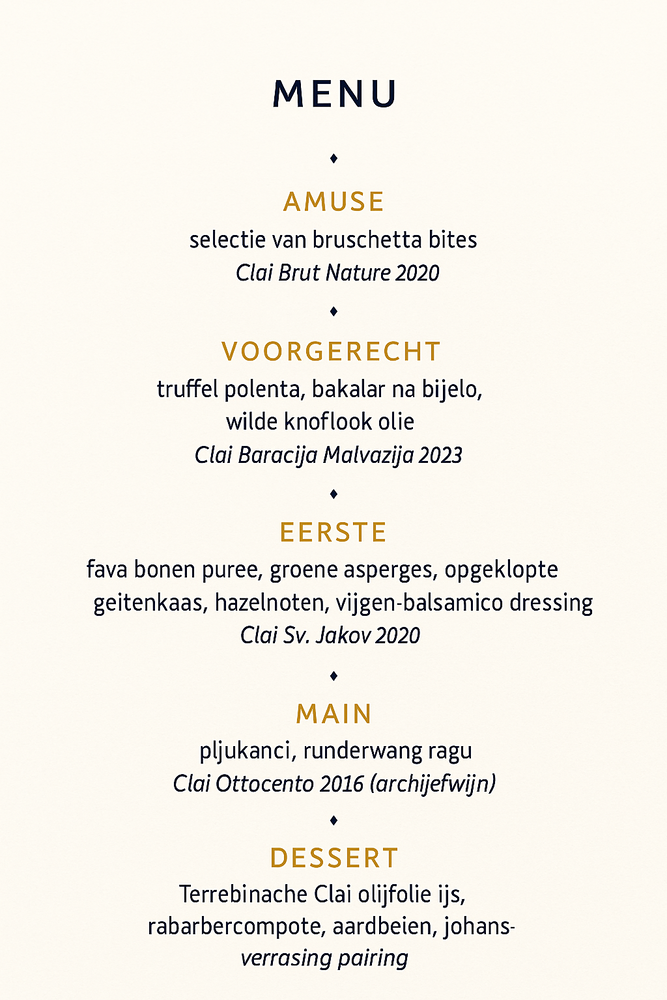 Winemaker's dinner with Tim Whitfield from Clai Winery