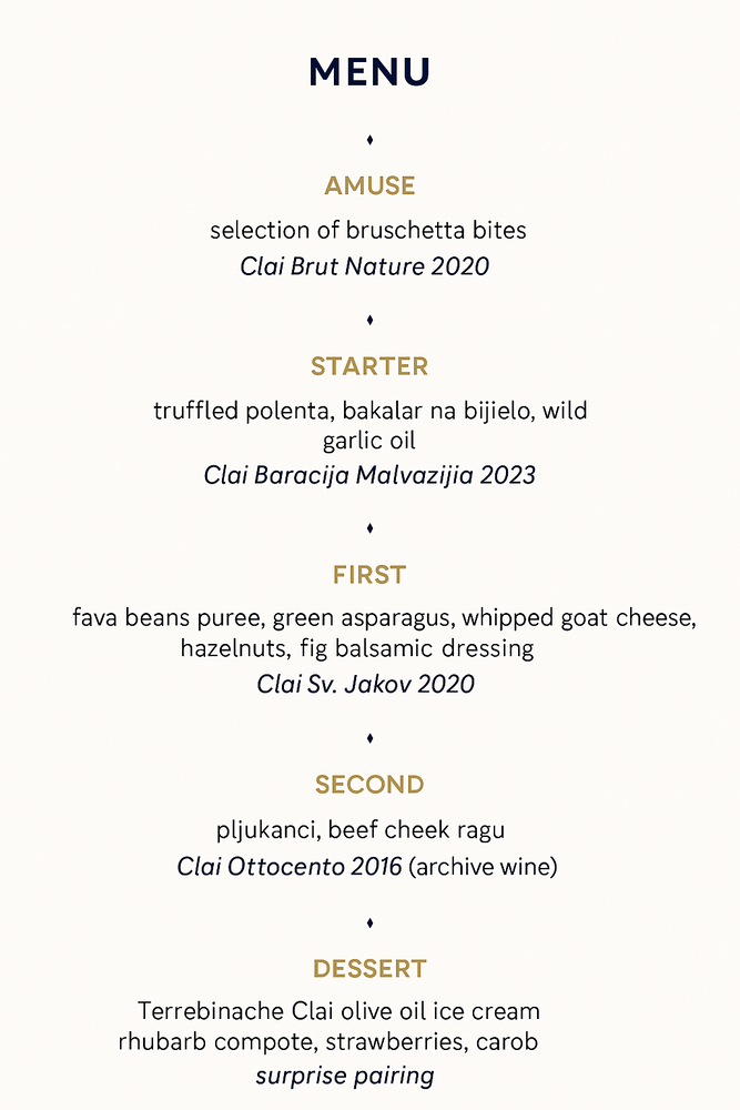 Winemaker's dinner with Tim Whitfield from Clai Winery