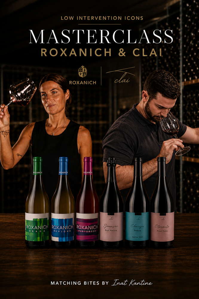 Roxanich & Clai: Masterclass Low‑Intervention Istrische wijnen + bijpassende hapjes