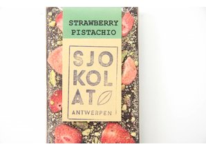 SJOKOLAT Tablet pure chocolade met aardbei en pistache