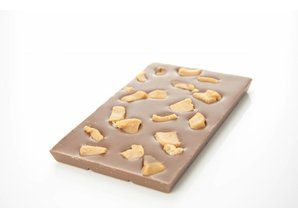 SJOKOLAT Tablet melkchocolade met stukjes caramel