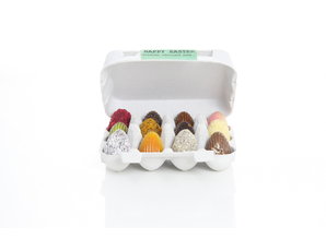 SJOKOLAT Assortiment chocolade paaseitjes in eierdoos  - 12 st