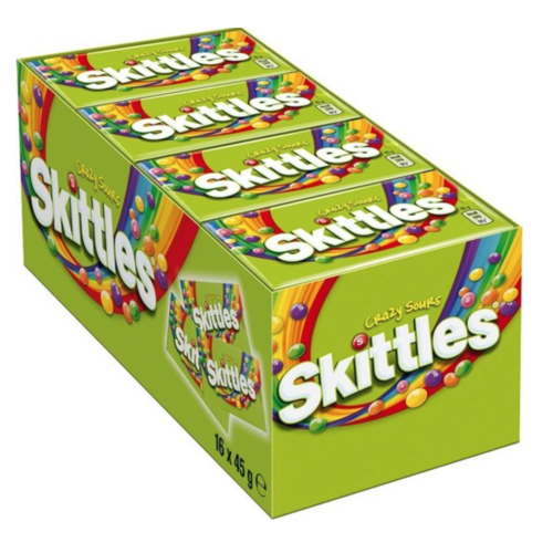 Skittles | Crazy Sours | 16 x 45 gr