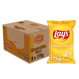 Lays Chips met Cheese Onion Smaak - 8 x 175 gram.