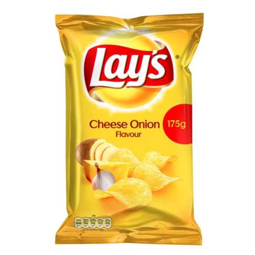 Lays Chips met Cheese Onion Smaak - 8 x 175 gram.