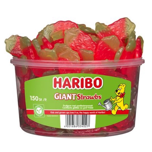 Haribo Fruitgum Aardbeien - 150 stuks