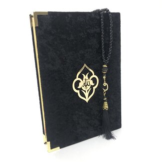 Mirac Koran with Pearl Tasbih Black