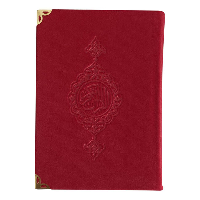 Mirac  Qur'an Velvet Red