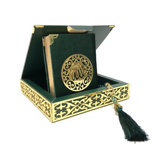 Mirac Cardboard Luxury box with Koran and tesbih Green