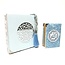 Mirac Karton Luxe box   met Koran en tesbih Licht Blauw / Zilver