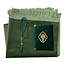 Mirac Gift set Green with Velure Prayer rug, Pearl Tasbih, Mushaf Yasin book