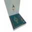Mirac Koran box met gebedskleed en tasbih blauw