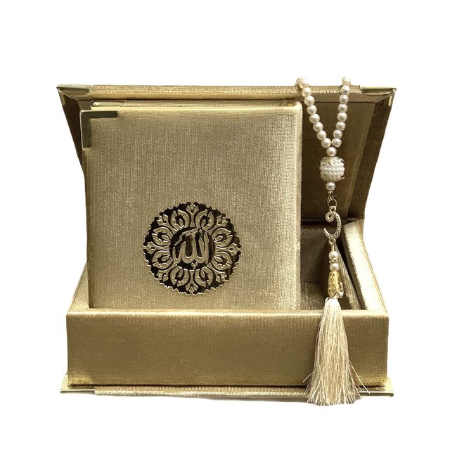 Mirac Luxury box with Koran and tesbih medium gold