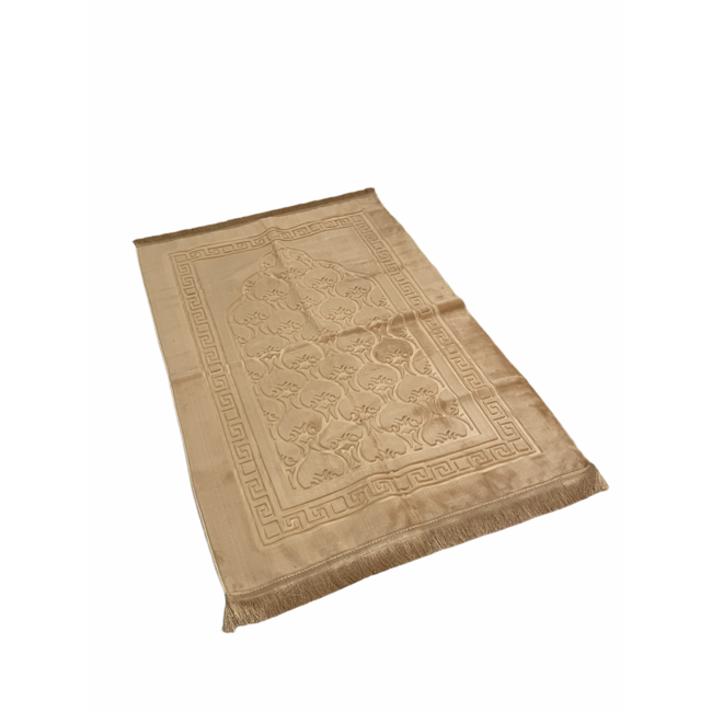 Mirac Gift set Gold with Pelus Prayer Rug, Crystal tasbih and Velvet Koran