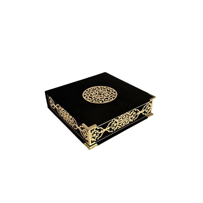 Mirac Luxury box with plex, Koran and tasbih medium Black