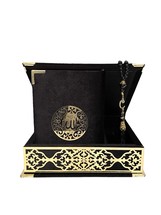 Luxe box  met plex, Koran en tasbih middel Zwart