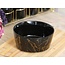 Mirac Marble look porcelain salad bowl (black-gold)