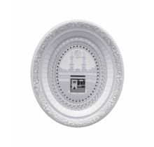 Islamic frame oval Kaba White / Silver