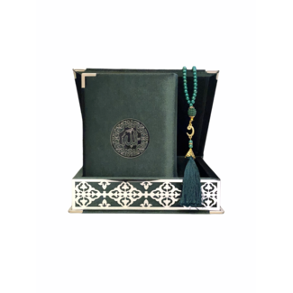 Mirac Luxe box plex met Koran en tasbih groen