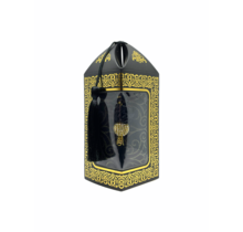 Geschenkset Bade met een gebedskleed en een parel tasbih in een luxe kartonnen box zwart