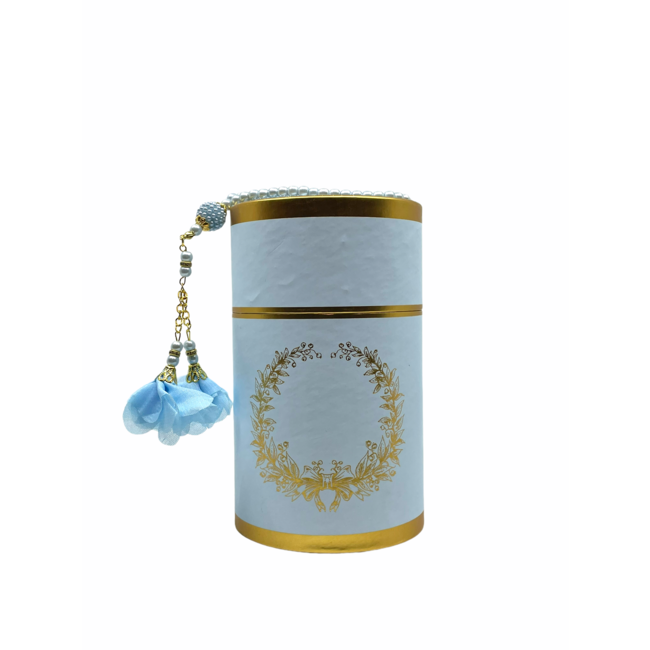 Mirac Gift set tafta in a Cylinder box blue