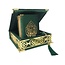 Mirac Luxury box with plex, Koran and tasbih Small Green