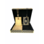 Mirac Limited edition couple box with two Korans, prayer rugs and tasbihs black / gold