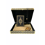 Mirac Limited edition Quran box with a Dutch translated Quran, prayer rug, esans and a tasbih black / gold