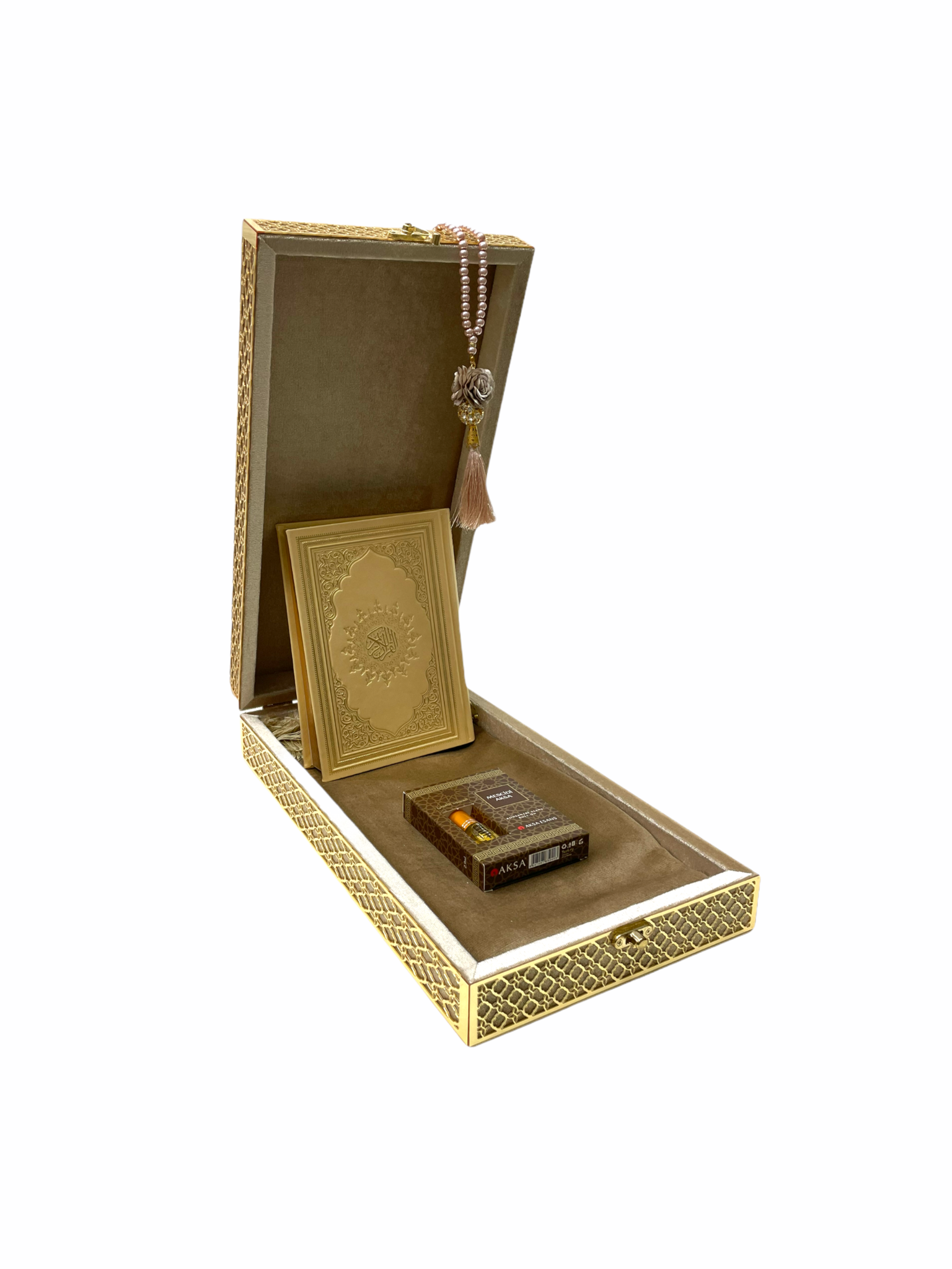 Speciale elegante fluwelen overdekte decoratieve doos met rahel