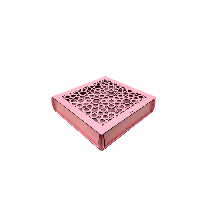 Mirac Mirac houten Koran box met een Koran, gebedskleed en een tasbih roze