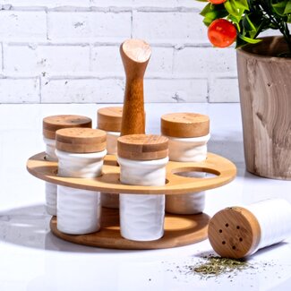 Mirac Spice rack 7 pieces incl. rotatable holder