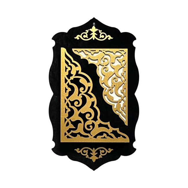 Mirac Quran Holder Wall Decoration Black - Gold