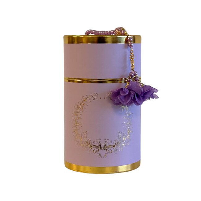 Mirac Gift set tafta in a Cylinder box lila