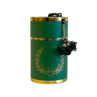 Mirac Gift set tafta in a Cylinder box green