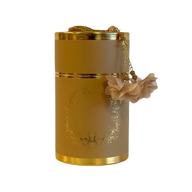 Mirac Gift set tafta in a Cylinder box gold
