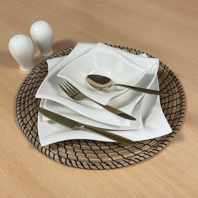 Mirac Dinnerset 6 persons, 28 pieces white