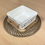 Mirac Porcelain serving bowl white / silver