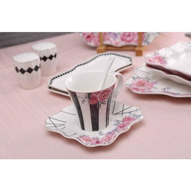 Mirac Lotus breakfast set 6 persons, 32 pieces