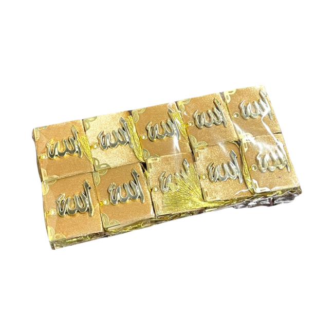 Mirac Set van 10 mini Koran autohangers goud