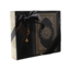 Mirac Gift set Azra fluweel with a leather Koran, prayer rug and tasbih black