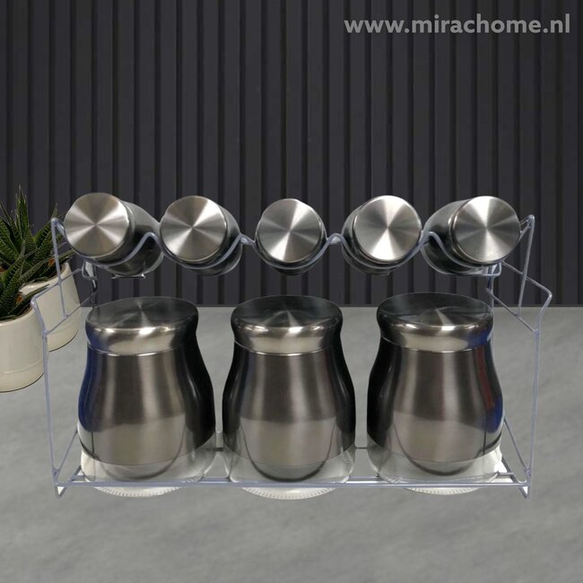 Mirac Stock jars 9 pieces