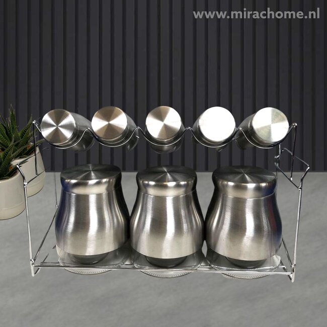 Mirac Stock jars 9 pieces
