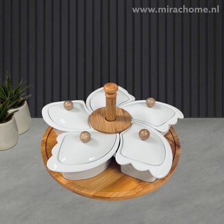 Mirac Mirac 6-piece rotatable tapas dish with lid