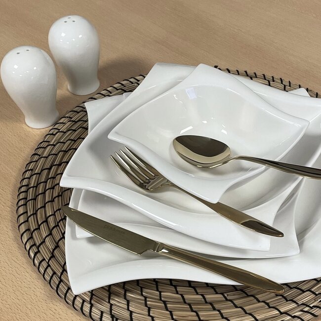 Mirac Dinnerset 6 persons, 28 pieces white