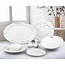 Mirac Dinnerset 6 persons, 28 pieces marble design white / silver - Copy