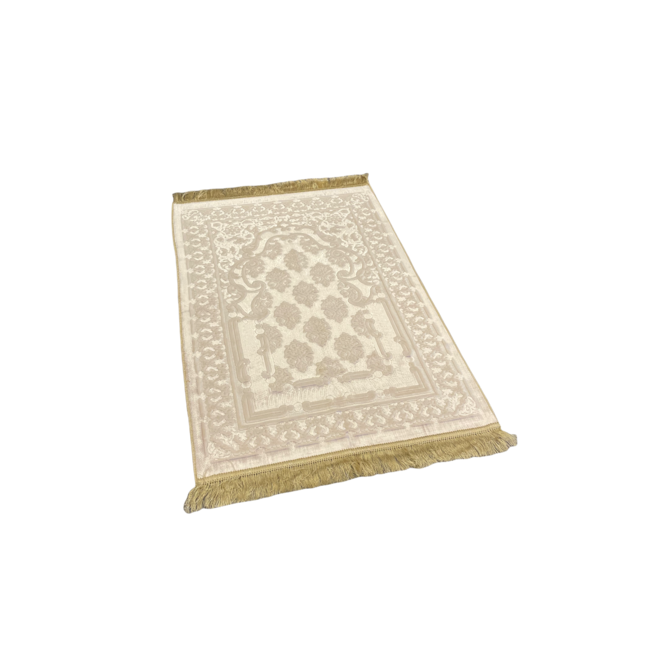 Mirac  Luxury Prayer rug velvet creme