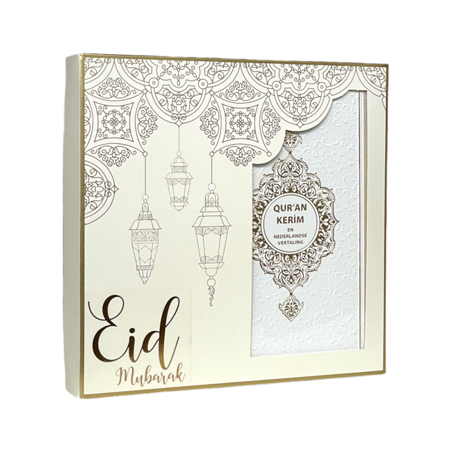 Mirac Ramadan gift set Eid Mubarak with Dutch translated Quran Kerim